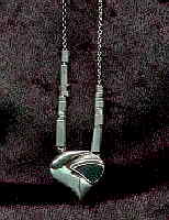 Collier , Indianisches Vogelkopfsymbol aus Silber 925 mit Ebenholz-  
click picture for enlarged view